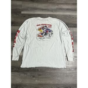 2013 The Phun Run “Bang Her, Maine” Biker Graphic Long Sleeve Shirt Y2K - Men XL